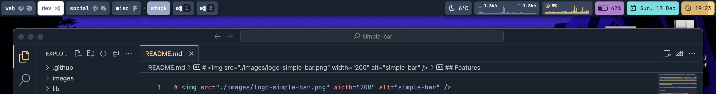 Simple Bar Demo